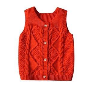 크리스탈하우스 아동용 앞단추 니트 조끼 295