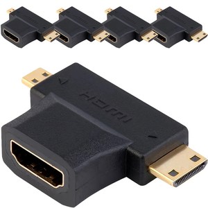 애니포트 Mini HDMI Micro HDMI to HDMI 젠더 AP-MHMG 5개입