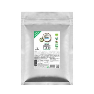 어니스트 100% 유기농 코코넛 가루, 1kg, 1개