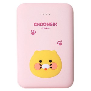 춘식이 포켓 보조배터리 10000mAH, 스마일 (볼빨간-핑크), CSEPB_02