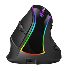 Muay 무선 블루투스 RGB 디자인 버티컬 마우스 BM-550, 블랙