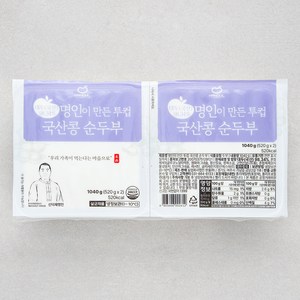 한둘 명인이 만든 투컵 순두부, 520g, 2개