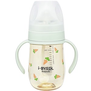 아이별프렌즈 유아용 PPSU 캐럿 추 빨대컵 180ml, 민트, 1개