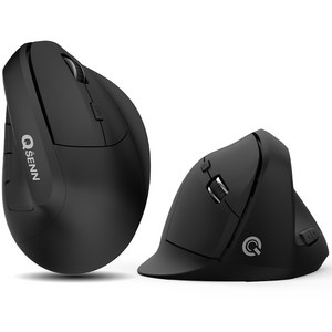 큐센 버티컬 무선 마우스, WM3100, 블랙