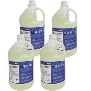 허브크린 멀티크린 배수구 하수구 유분 오물 용해 분해 막힘 해결 세정제, 4L, 4개