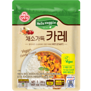 오뚜기 헬로 베지 채소 가득 카레, 1개, 200g