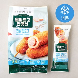 올바르고 반듯한 찹쌀 핫도그 5개입 (냉동), 400g, 1개