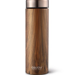 아소부 스텐 데일리 보온보냉 텀블러 르바통, WOOD + COPPER, 500ml, 1개