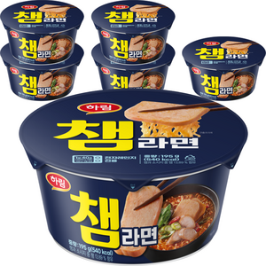 하림 챔라면 컵 195g, 6개