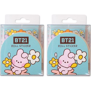 BT21 롤스티커 쿠키, 혼합색상, 2개