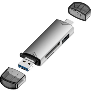 스타리움 OTG C타입 USB 3.0 멀티 카드 리더기, 88mm, 그레이, 1개