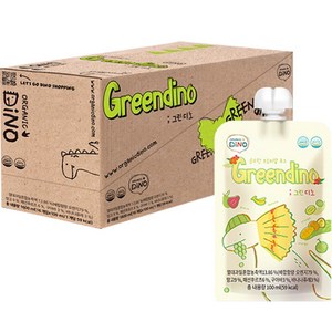 오가닉디노 순수한 트로피칼 과채주스 그린디노, 청포도맛, 100ml, 16개