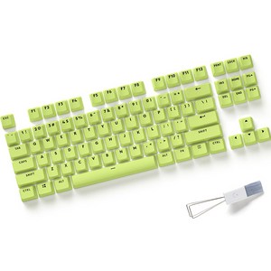 로지텍 G713 G715 오로라 컬렉션 게이밍 키보드 키캡, 텐키리스, 그린, 943-000877