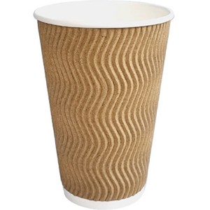 칼라컵 3중 단열 웨이브 종이컵 크라프트 480ml, 250개