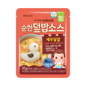 아이배냇 유아용 순한 덮밥소스 새우달걀, 혼합맛(새우/달걀), 50g, 1개