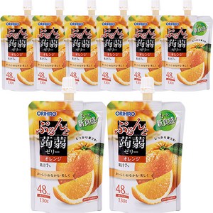 오리히로 푸룬토 곤약젤리 오렌지맛, 130g, 8개