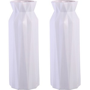 레인보우 파스텔 플라스틱 홈데코 화병 B타입 2p, 그레이