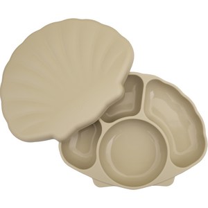 티지엠 국산 아동용 조가비 흡착식판 + 뚜껑 세트, 올리브, 식판 + 뚜껑, 1개