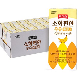 일동후디스 소화편한 바나나 멸균우유, 190ml, 24개