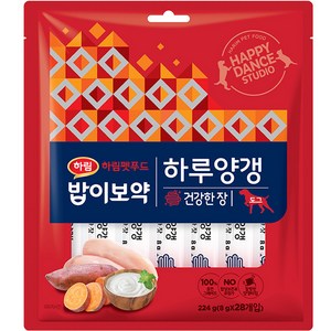 하림펫푸드 밥이보약 강아지 하루양갱 건강한 장 사료 28p, 닭+고구마, 224g, 1개