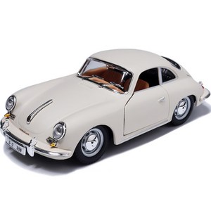 브라고 1:24 포르쉐 356B COUPE 1961 다이캐스트 모형차, 아이보리, 1개