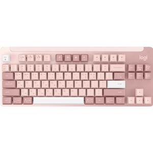 로지텍 SIGNATURE K855 무선 기계식 TKL 텐키리스 키보드, 로즈, YR0078, 적축