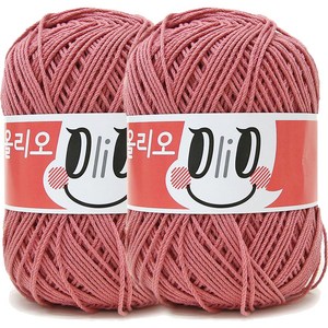 니뜨 올리오 뜨개실 70g, 706 인디핑크, 2개