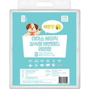 마마쇼 베이직 배변유도제 함유 실속형 배변패드 레몬향, 100개입, 1개