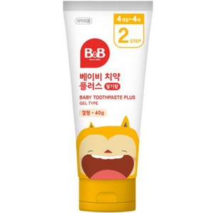 비앤비 유아용 베이비 치약 플러스 겔 딸기, 40g, 1개