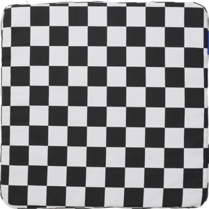 GLOSS 체커보드 클라우드 쿠션 사각형, 블랙