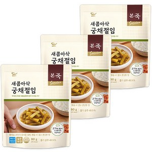 본죽 새콤아삭 궁채절임, 3개, 80g