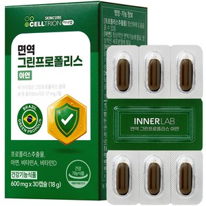 이너랩 면역 그린프로폴리스 아연, 30정, 18g, 1개