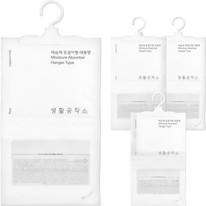 생활공작소 옷걸이형 대용량 제습제 본품, 200g, 4개