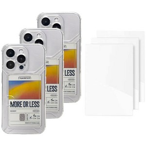 스메르 아르벨라 카드수납 렌즈보호 젤리 휴대폰 케이스 3p + 스크래치 방지필름 3p 세트