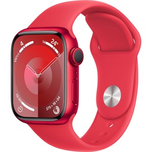 Apple 애플워치 9 GPS, 41mm, (PRODUCT)RED / (PRODUCT)RED 스포츠 밴드, M/L