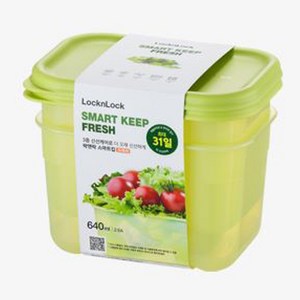 락앤락 스마트 킵 프레쉬 밀폐용기 640ml, 1세트, 640ml*2p