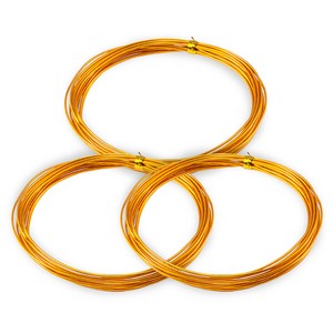 코히모 공예용 알루미늄 와이어 3mm x 5m 3W172, 3개, 오렌지