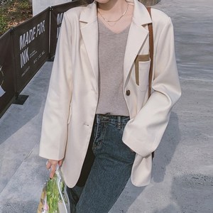 페이퍼먼츠 여성용 더블카라 유니크 포켓 긴팔 자켓 08521