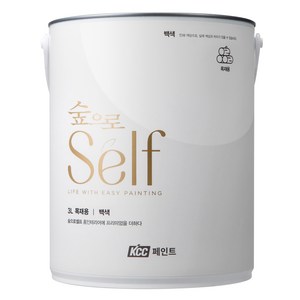 KCC숲으로 셀프 목재용 수성페인트, 화이트, 3L, 1개