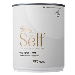 KCC숲으로 셀프 목재용 수성페인트, 화이트, 900ml, 1개