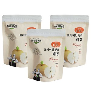 All바른농장 프리미엄 동결건조 과일 배 칩, 20g, 3개