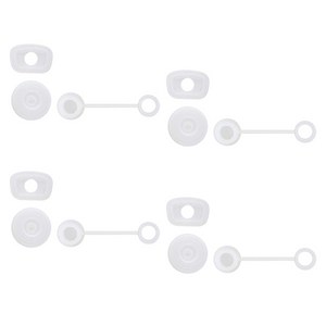 블럭마트 텀블러 물샘방지 실리콘마개 3종 세트, 투명, 4세트