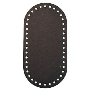 yana 타원형 가죽 바닥 10 x 20 cm, 블랙, 1개