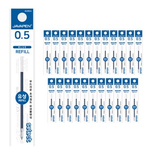 자바펜 셀렉트 유성 리필심 0.5mm, 파랑, 24개