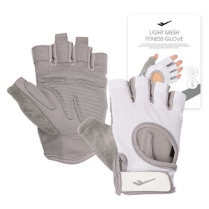 프로스펙스 라이트 메쉬 헬스장갑 좌우세트, 화이트, 1세트
