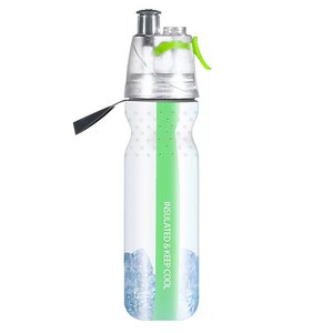 KEEP COOL 미스트 보냉 자전거 물통, 그린, 500ml, 1개