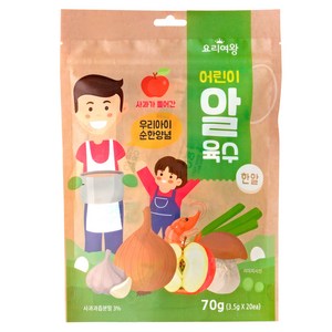 요리여왕 어린이 알 육수 20p, 70g, 1개, 혼합맛