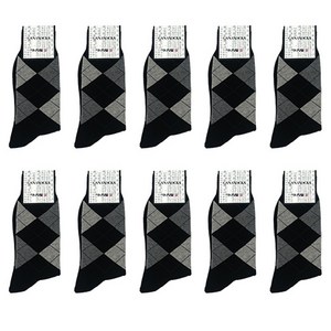 가나양말 남성용 두겹 신사 정장양말 10켤레 세트