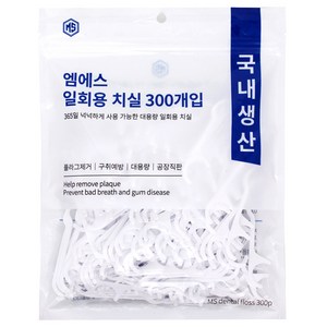 엠에스 일회용 치실 400D, 1.8cm, 300개입, 1개