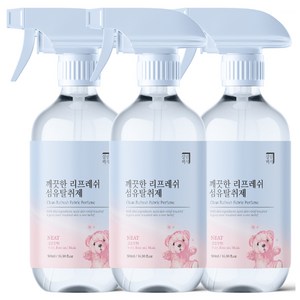 살림백서 깨끗한 리프레쉬 섬유탈취제 깔끔한향, 500ml, 3개